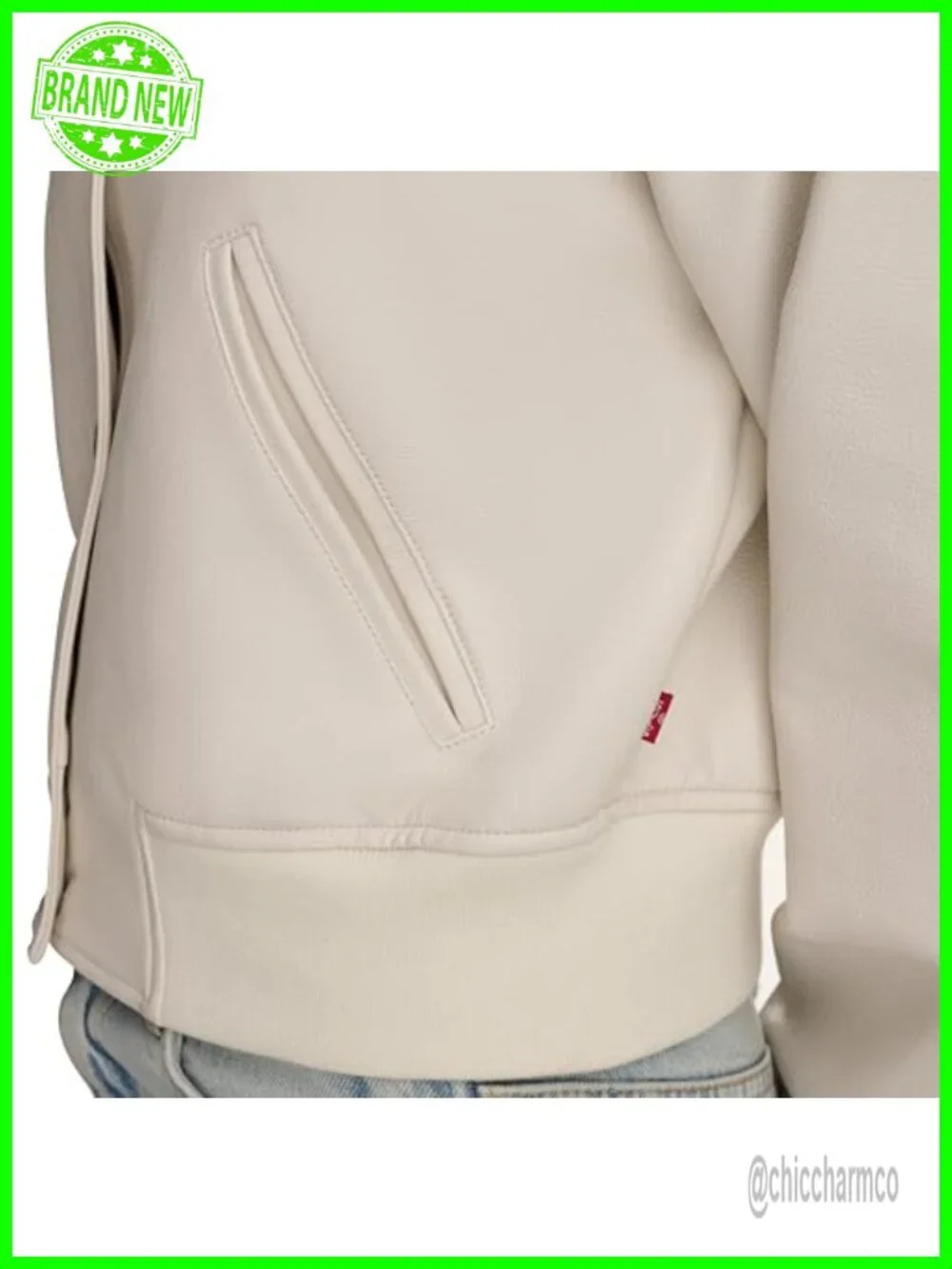 Women's Cropped Varsity Bomber Jacket Snap Front PU